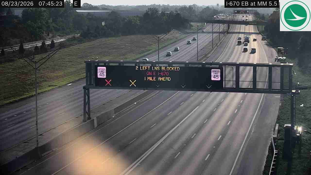 Sawyer Manor: I-670 EB at MM 5.5, W of Joyce Ave