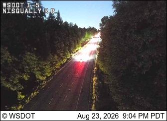 Lacey: I-5 at MP 115.7: Nisqually Rail Road