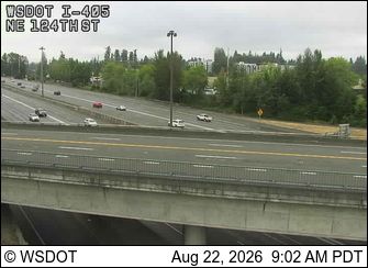 Kirkland: I-405 at MP 20.3: NE 124th St