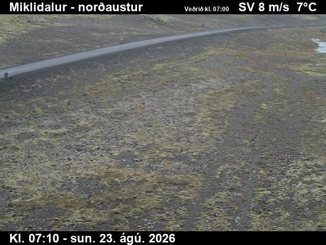 Webcam Miklidalur: Route 62 Northeastwards