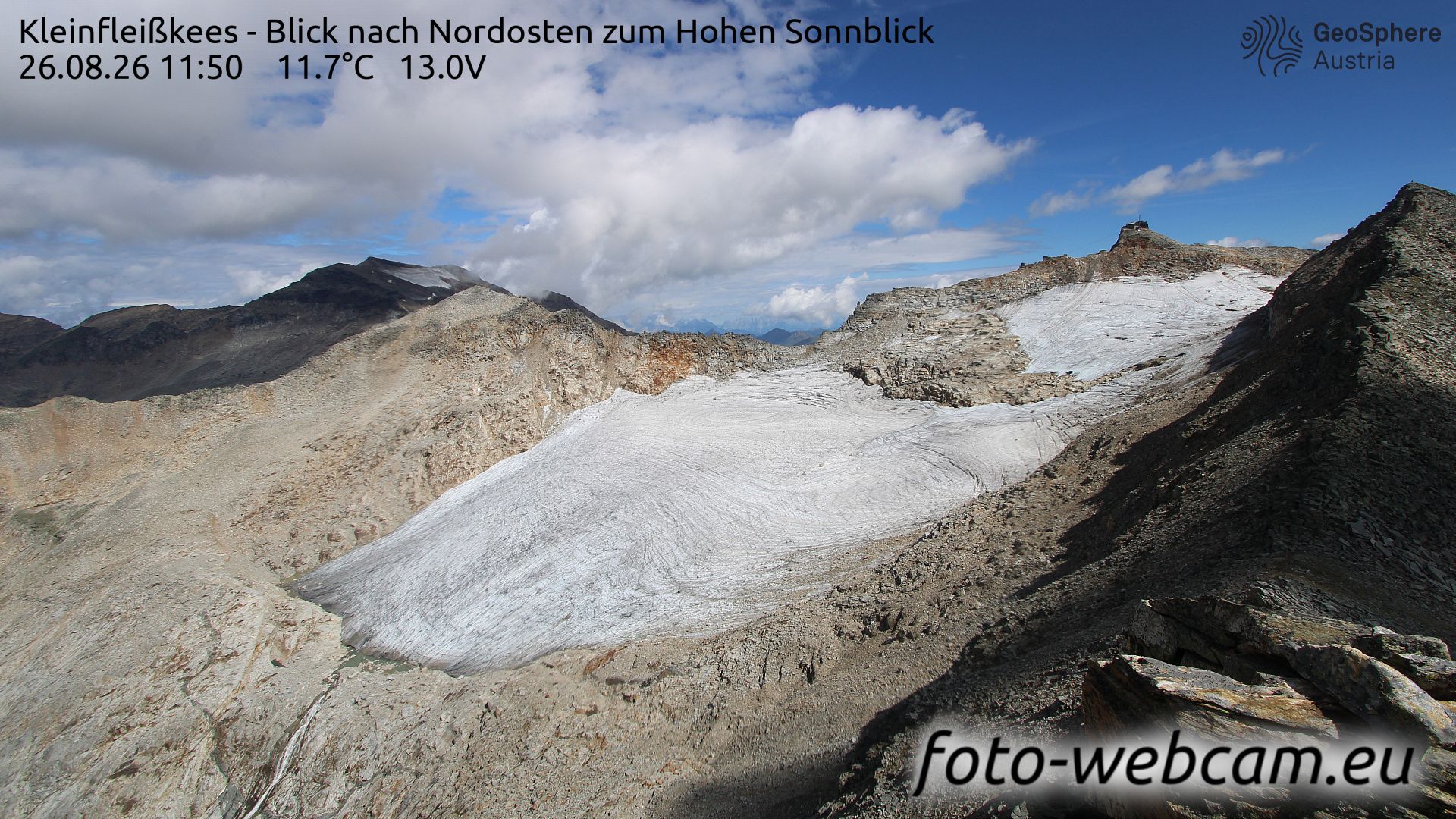 Schachnern: Kleinfleißkees - Blick nach Nordosten zum Hohen Sonnblick