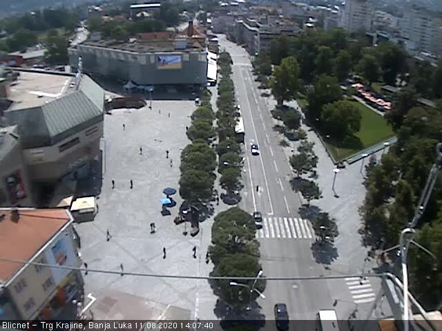 Webcam Banja Luka: Trg Krajine