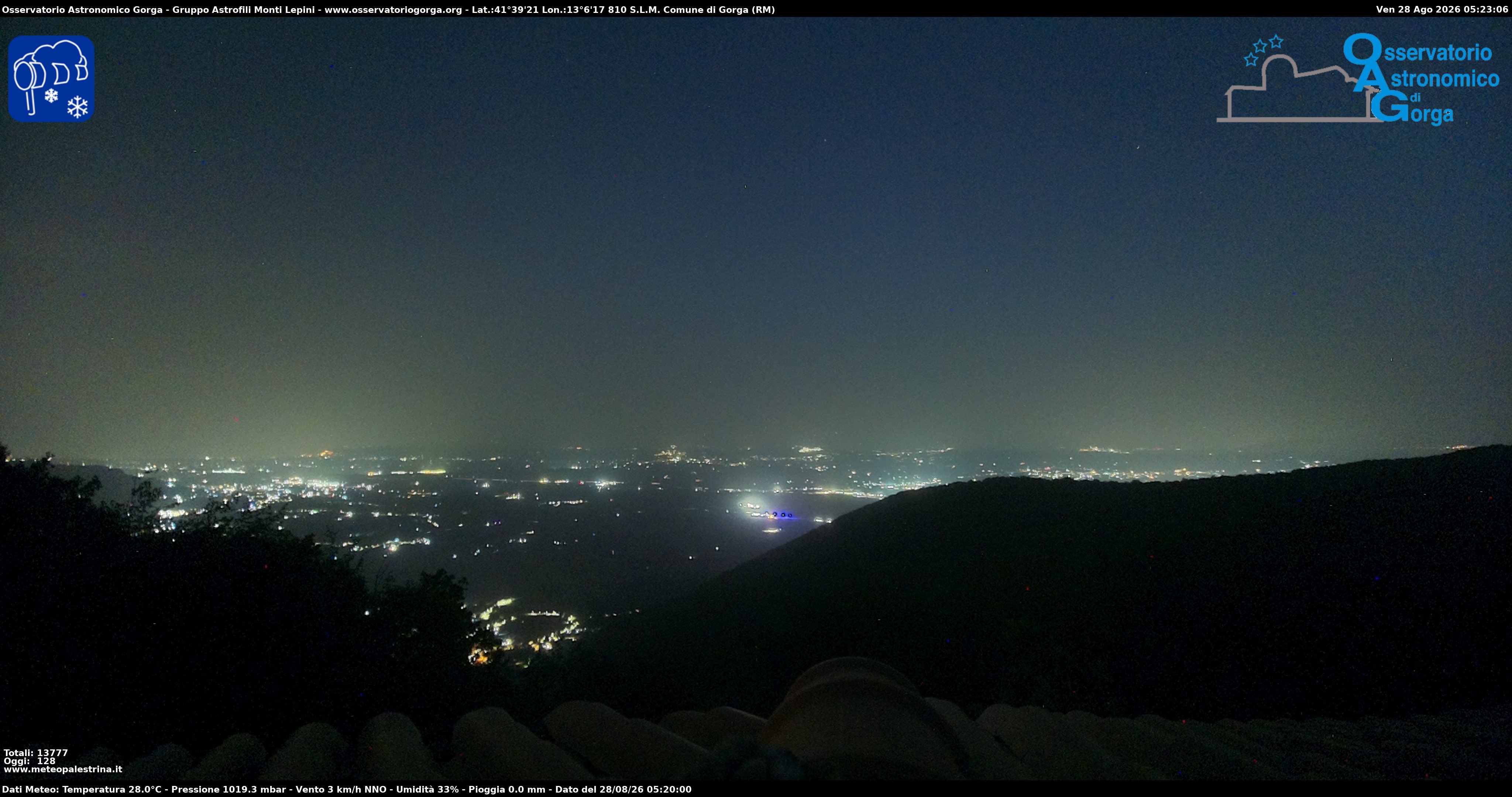 Webcam Gorga: Panorama Valle del Sacco