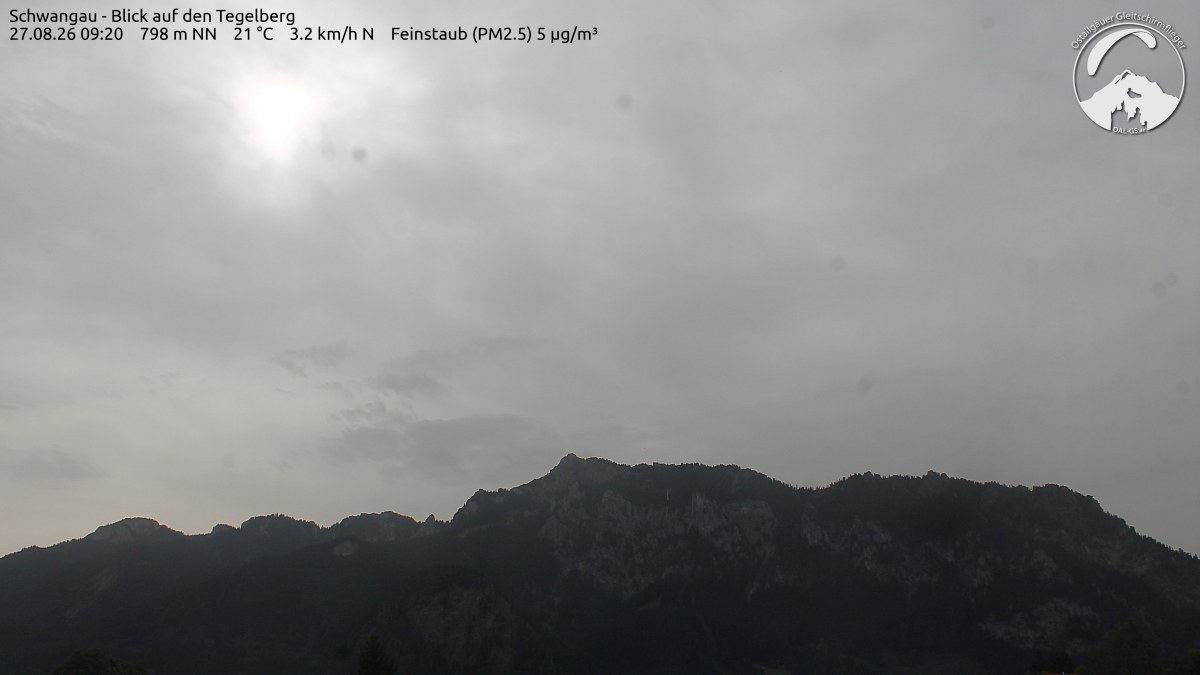 Webcam Schwangau: View of Mount Tegelberg