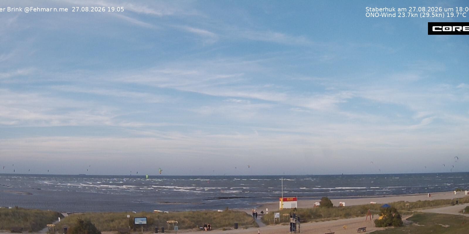 Webcam Fehmarn: Kitebeach Grüner Brink