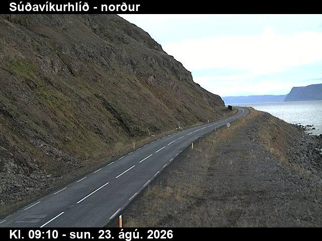 Webcam Súðavíkurhlíð: Route 61 Northwards