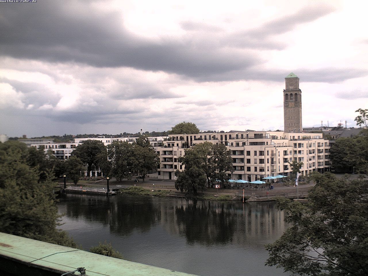 Innenstadt: Blick von der Stadthalle auf die Ruhrpromenade