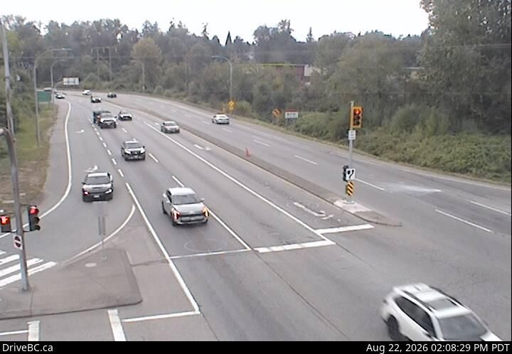 Mary Hill › West: Hwy 7B - Bypass), at Broadway St in Port Coquitlam, looking west