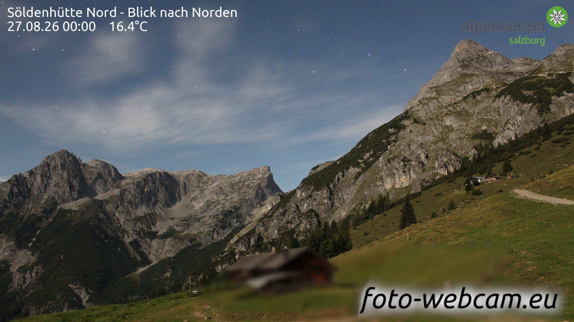 Webcam Werfenweng: HD Panorama Hackelhütte Nord