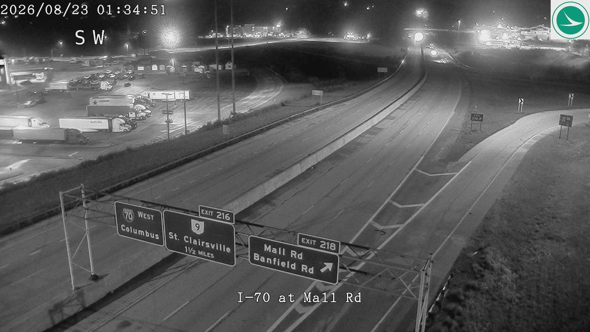 St. Clairsville: I-70 at Mall Rd