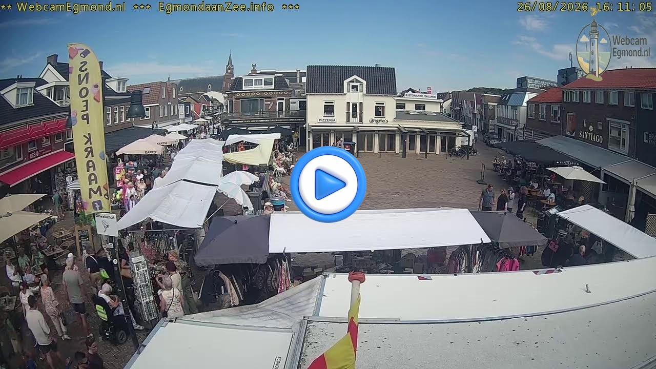 Webcam Egmond aan Zee: Webcam Pompplein 
