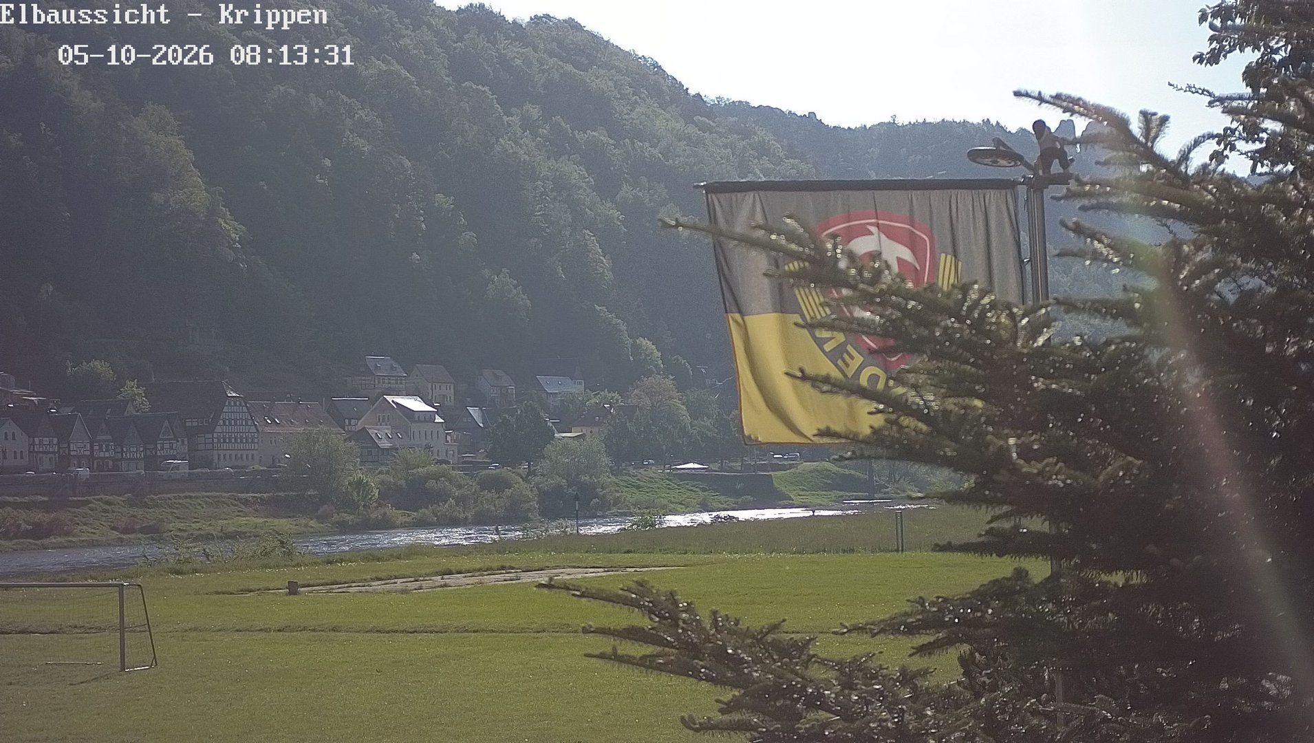 Bad Schandau: 2. Live - Webcam der Elbaussicht- Krippen in - Sächsische Schweiz
