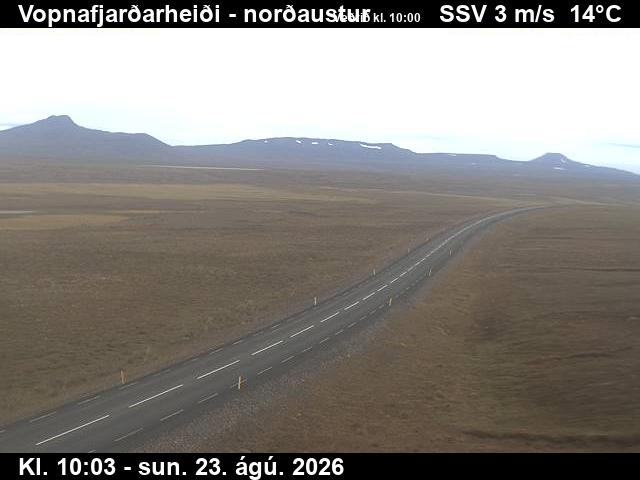 Webcam Vopnafjarðarheiði: Route 85 Northeastwards