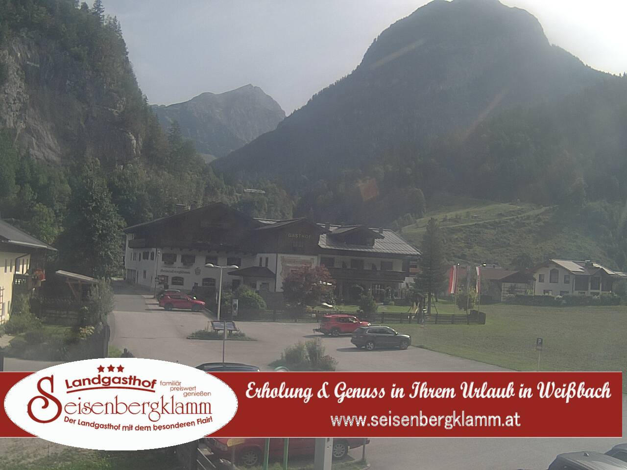 Webcam Weißbach bei Lofer: Gasthof Seisenbergklamm