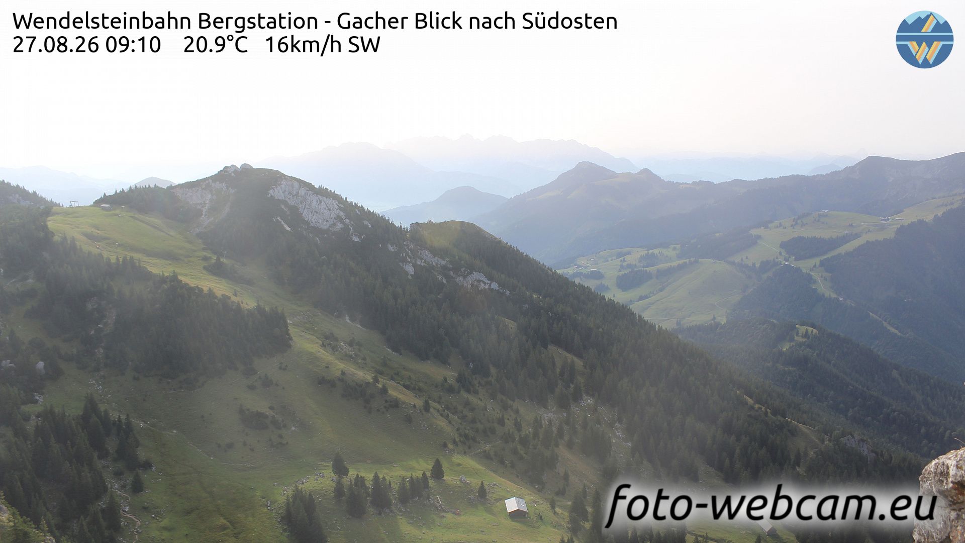 Bayrischzell: Wendelsteinbahn Bergstation - Gacher Blick nach Südosten