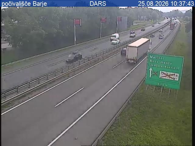Ljubljana: A1/E70 - južna obvoznica, počivališče Barje