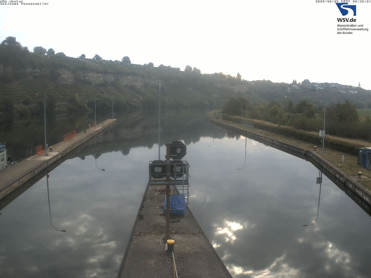 Poppenweiler: Oberwasser der Schleuse