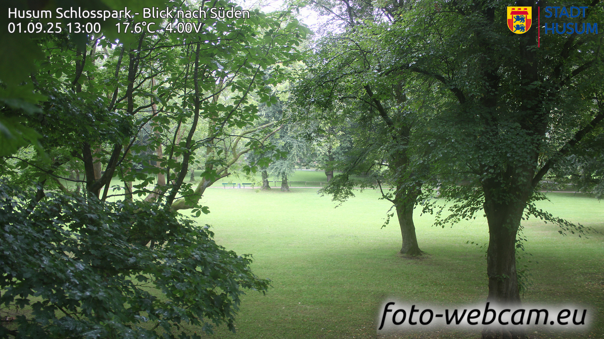 Webcam Husum: HD Panorama Husum Schlosspark