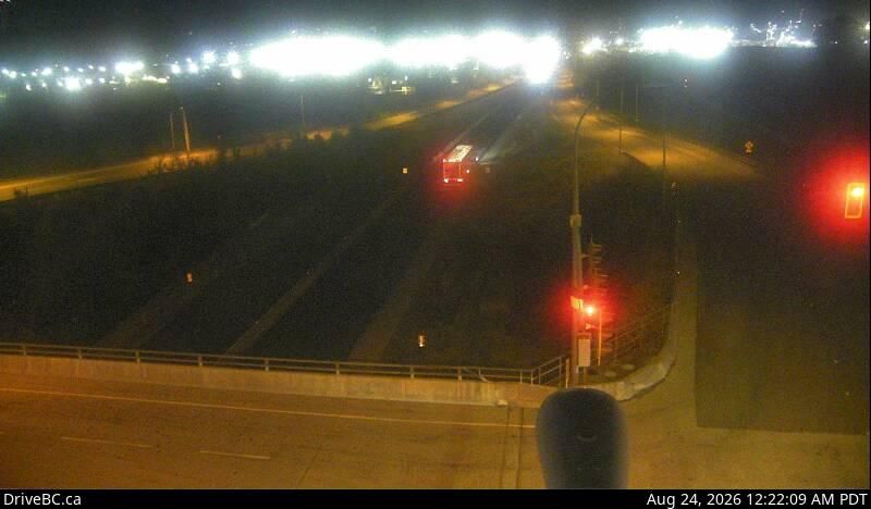 New Westminster › West: Hwy 17 (South Fraser Perimeter Rd) at Tannery Rd Overpass in Surrey, looking west