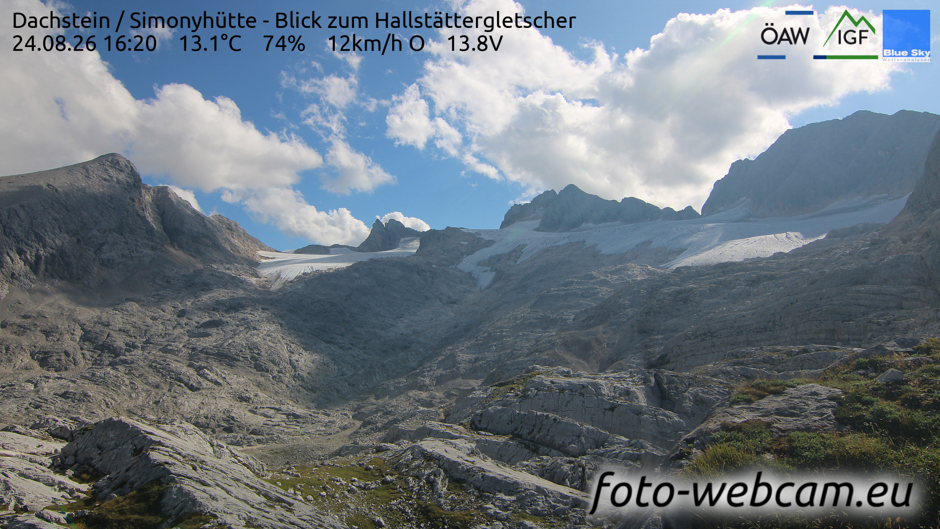 Webcam Hallstatt: HD Panorama Simonyhütte