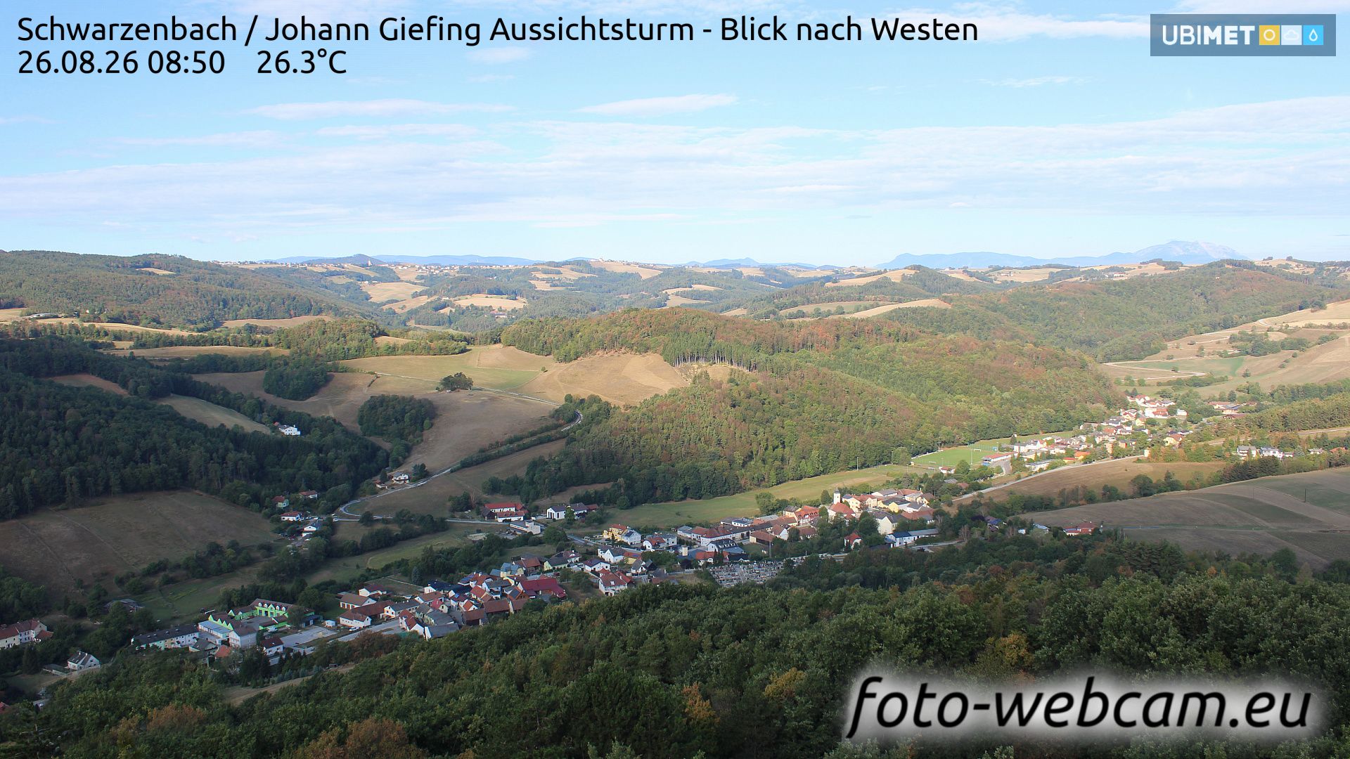 Gemeinde Schwarzenbach: Schwarzenbach - Museumsturm - Blick nach Westen
