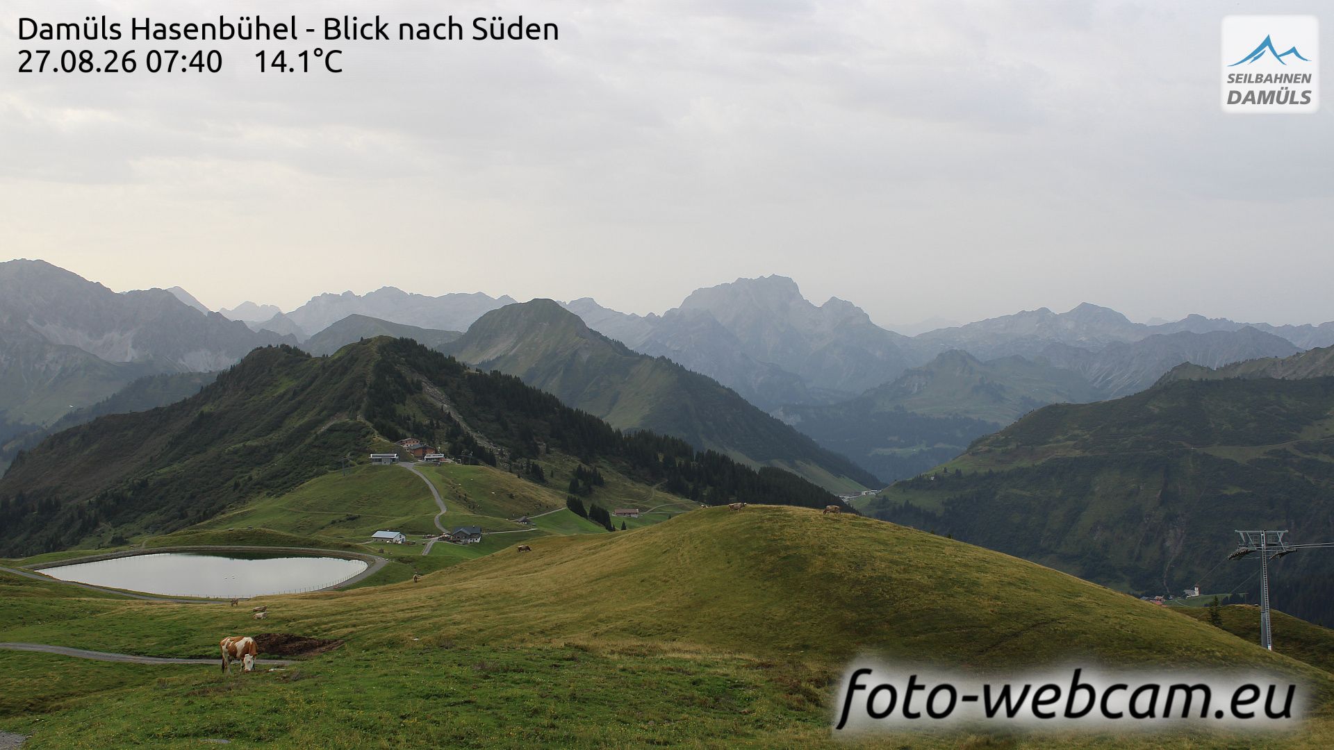 Gemeinde Damuls: Damüls Hasenbühel - Blick nach Süden