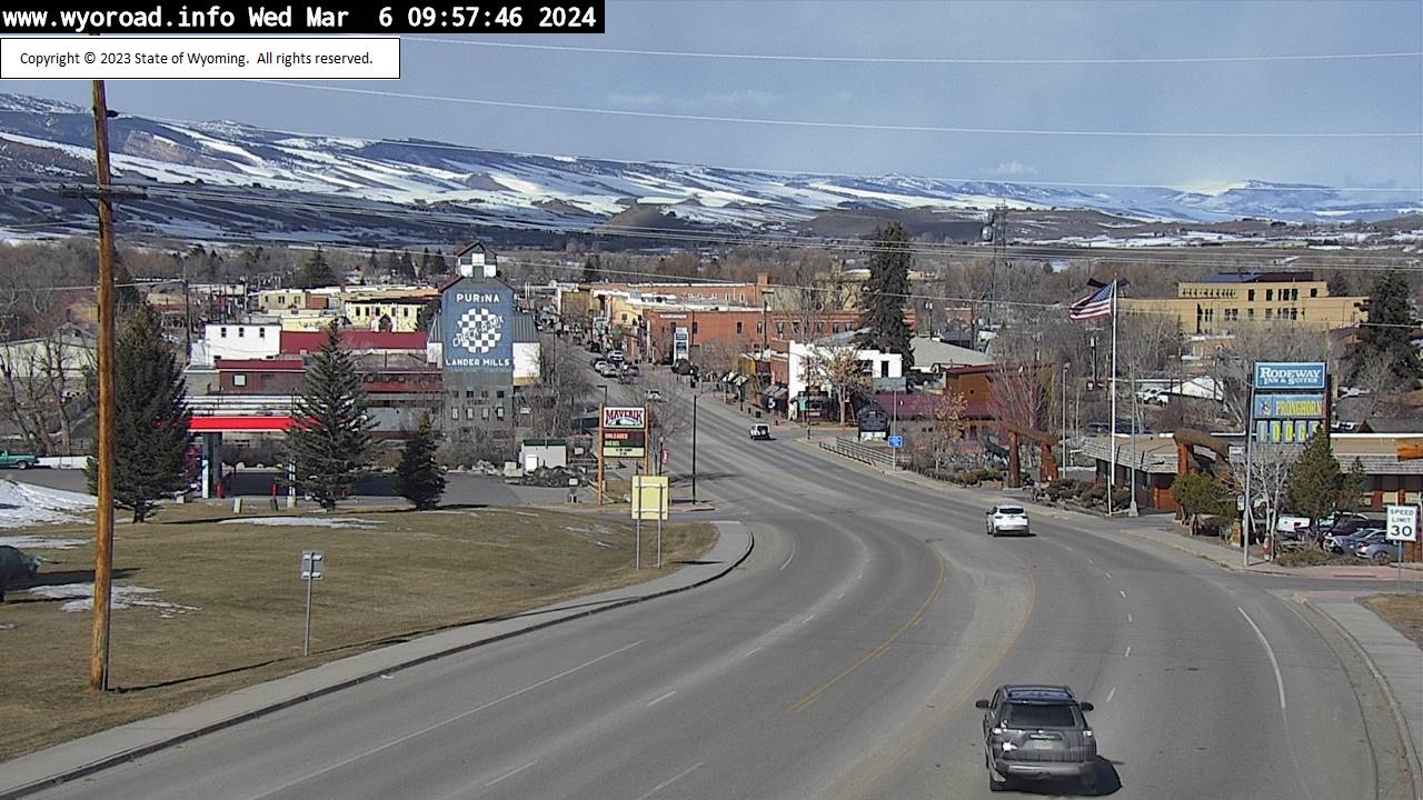 Webcam Lander, Wyoming: Lander - Traffic and Weather