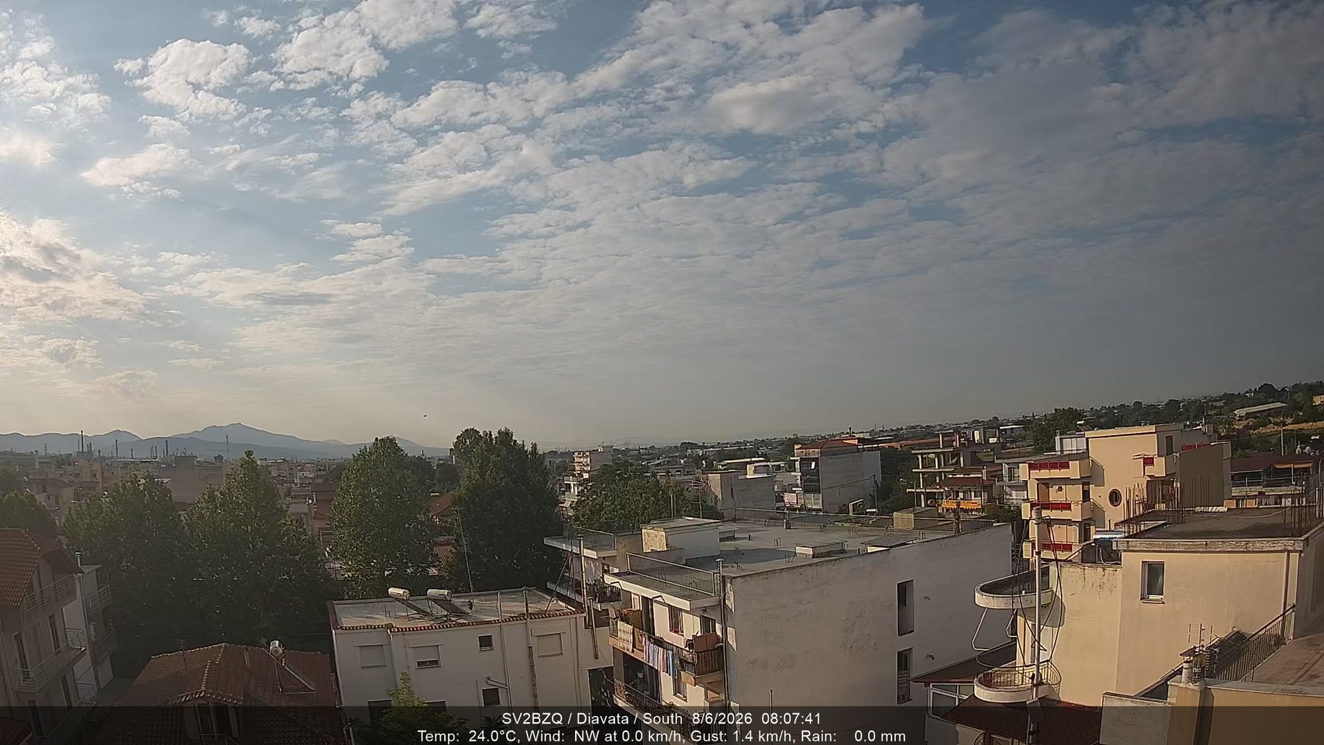 Nea Malgara: Live WEBCAM from SV2BZQ - DIAVATA (SOUTH) - THESSALONIKI (3