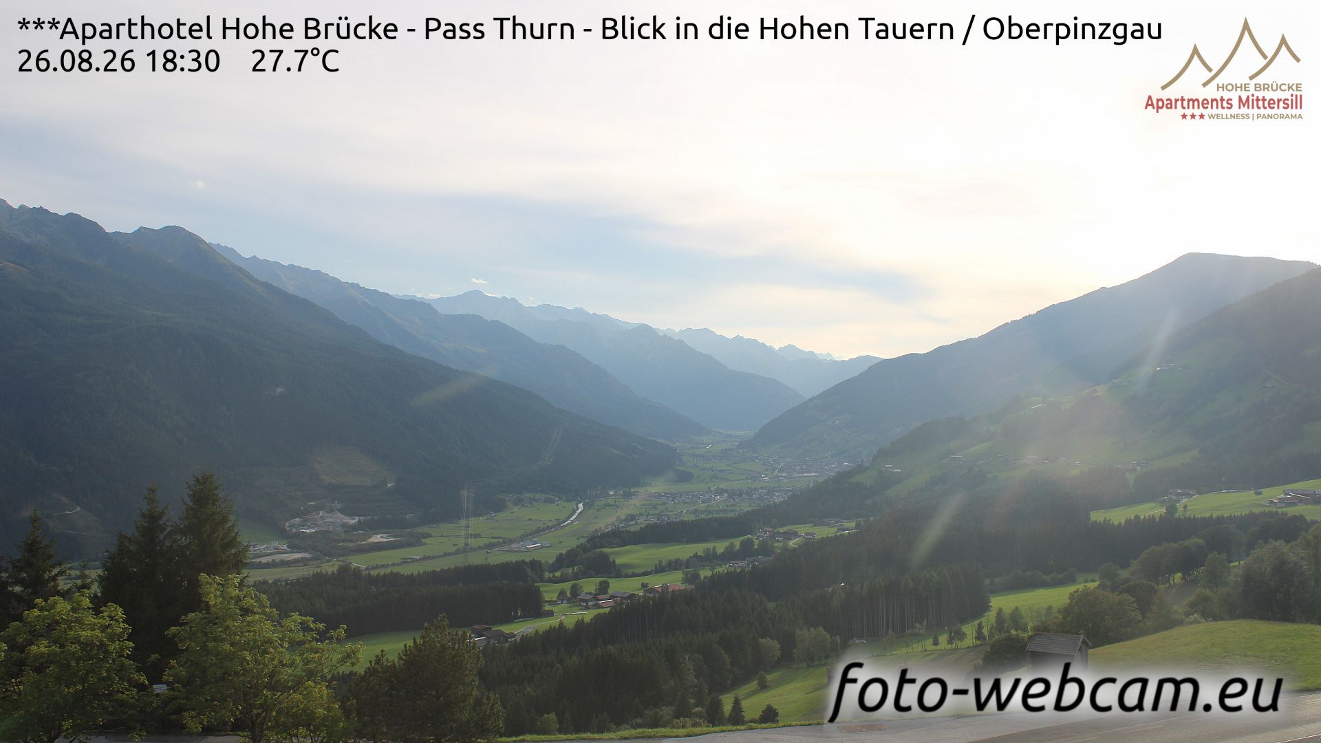 Mittersill: Gasthof Hohe Brücke - Pass Thurn - Blick in die Hohen Tauern - Oberpinzgau