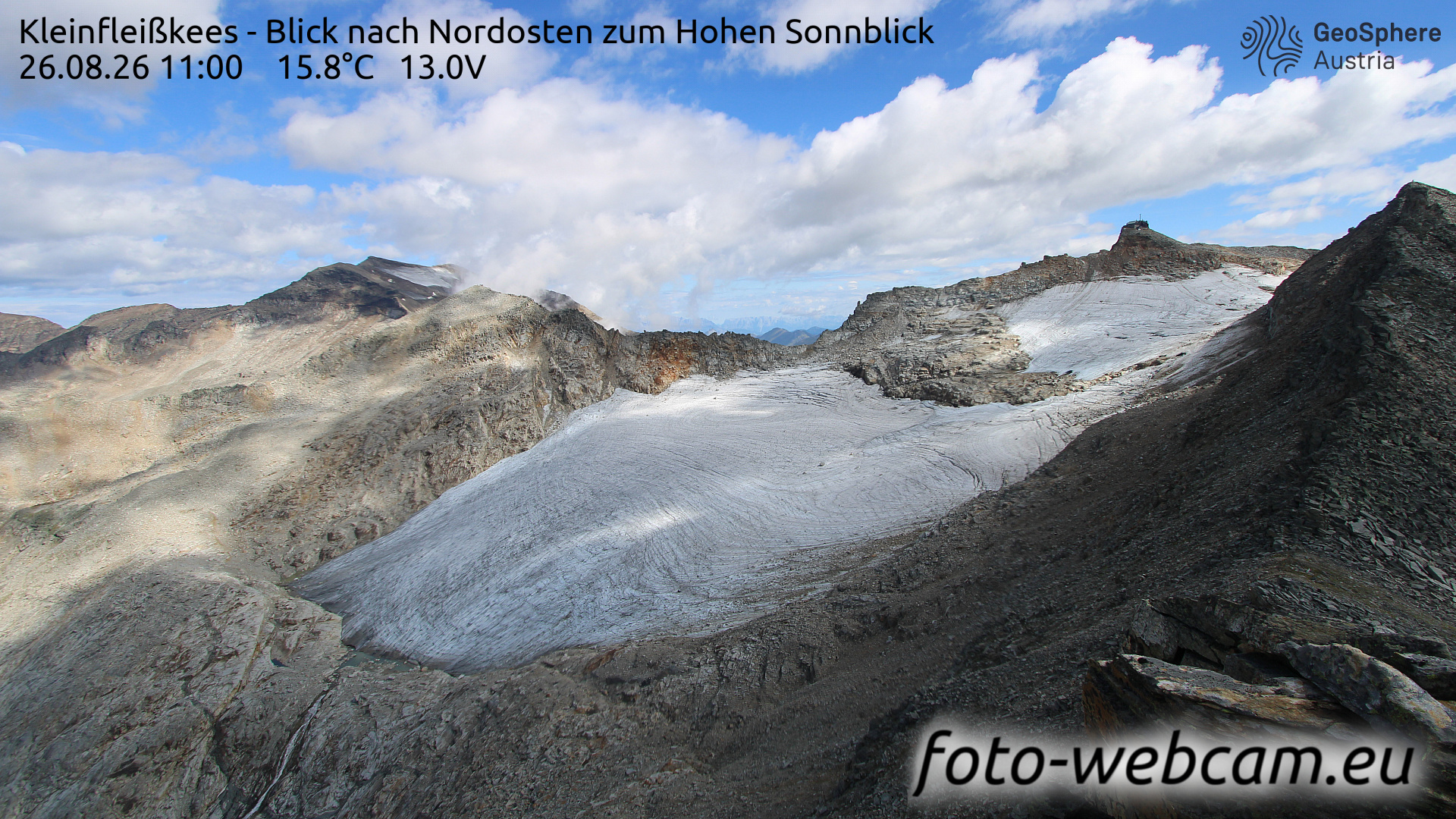 Webcam Kleinfleißkees: HD Panorama Kleinfleißkees