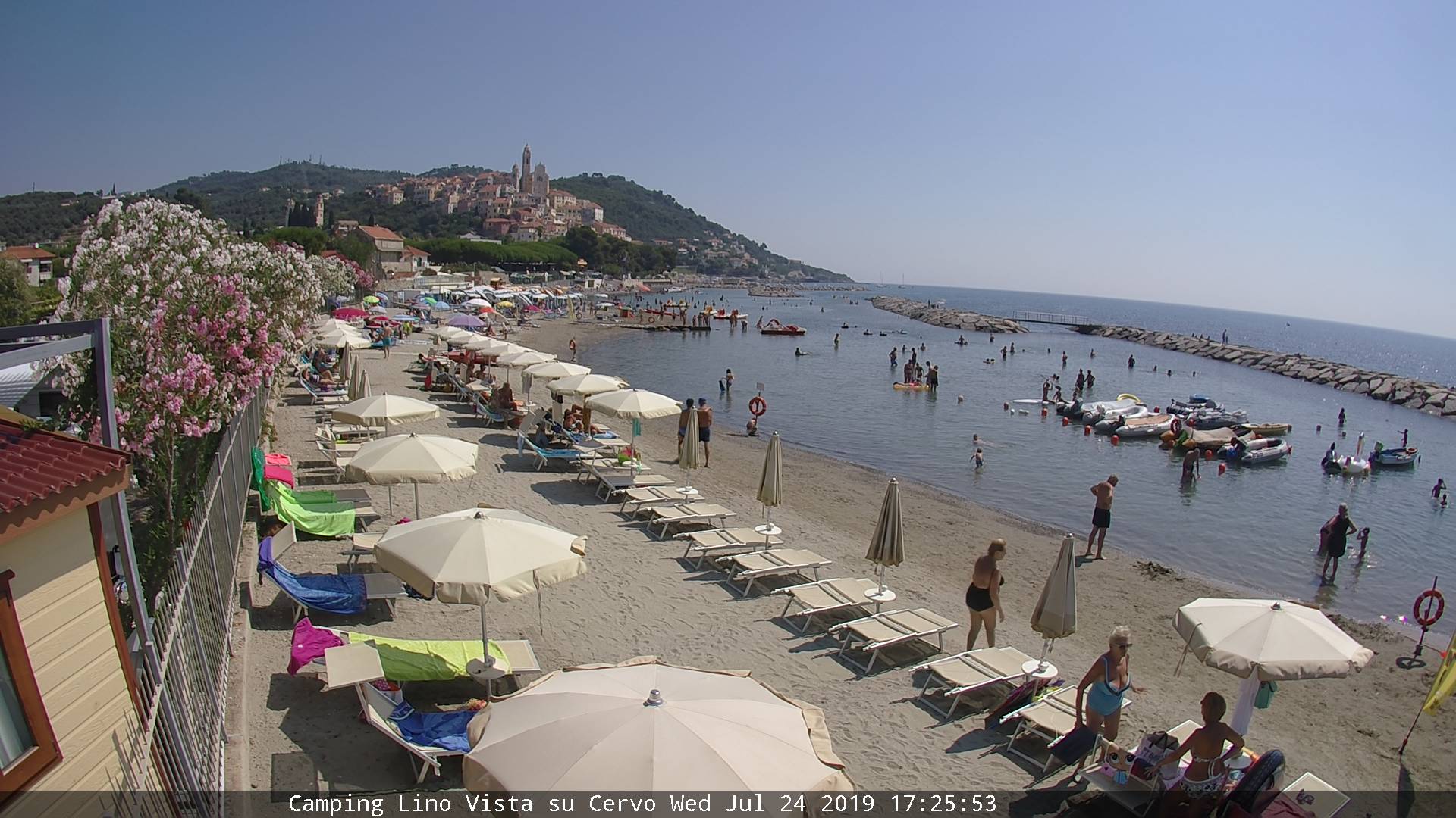 Webcam Cervo: Beach of Camping Lino