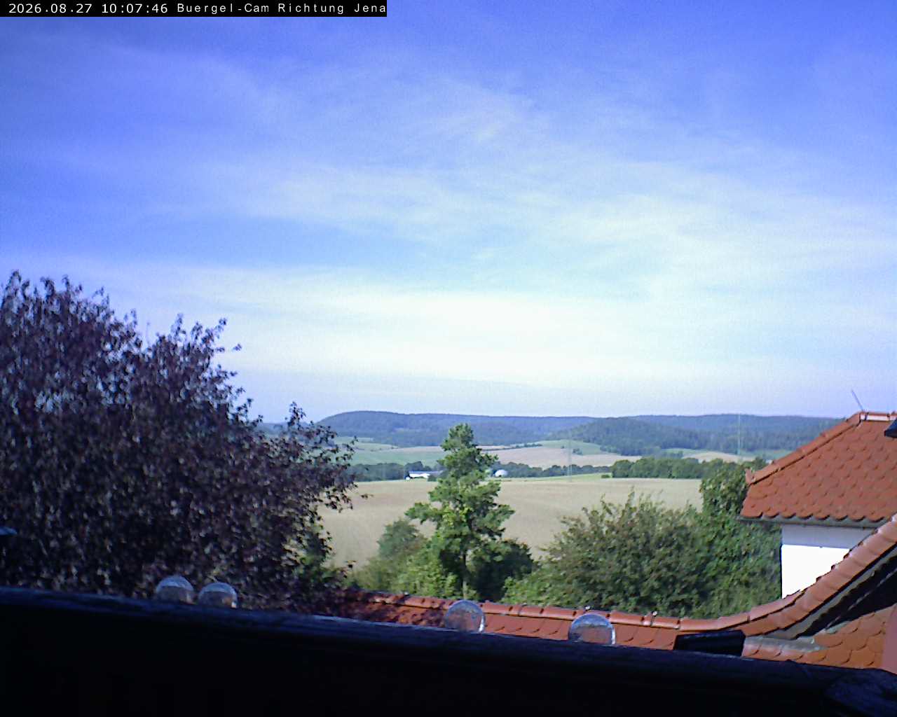 Webcam Bürgel: View towards Jena