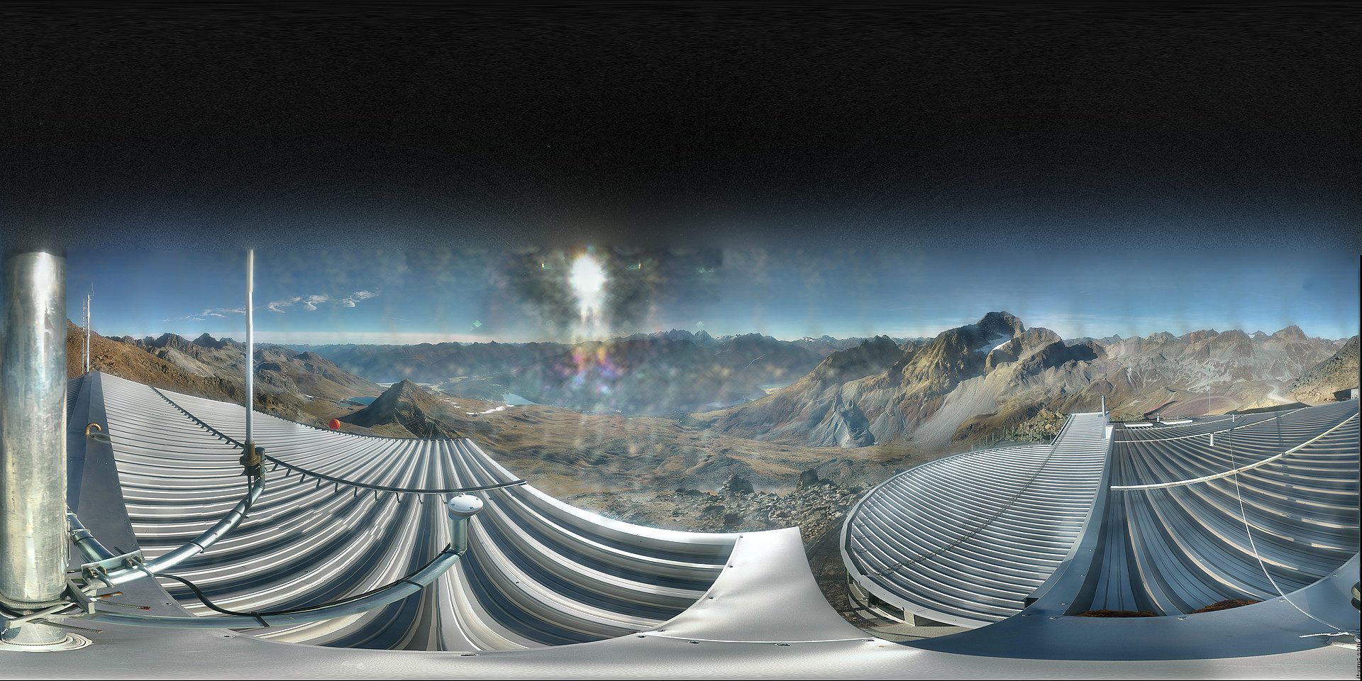 Webcam St. Moritz: HD Panorama Piz Nair Bergstation