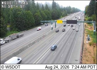 Kirkland: I-405 at MP 16.7: NE 59th St