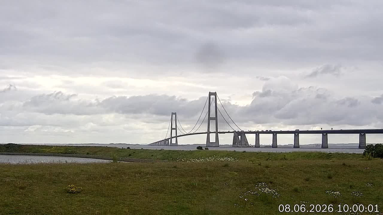 Webcam Sprogø: View of the Storebæltsbro