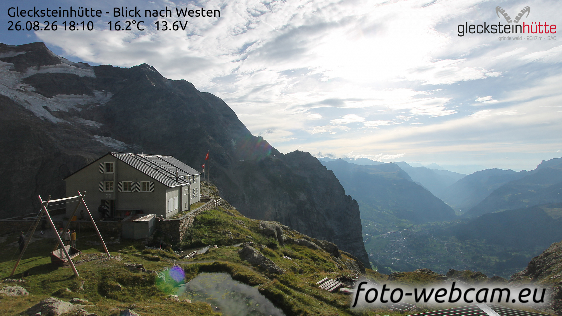 Webcam Grindelwald: HD Panorama Glecksteinhütte