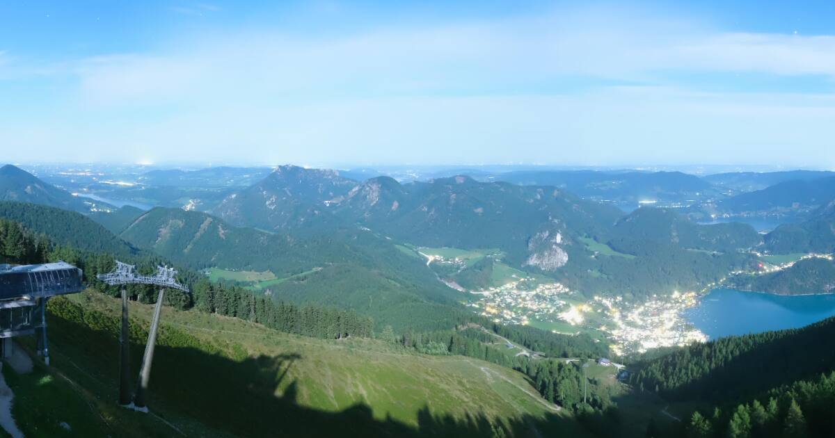 Webcam St. Gilgen: PANOMAX Zwölferhorn Seilbahn, St. Gilgen