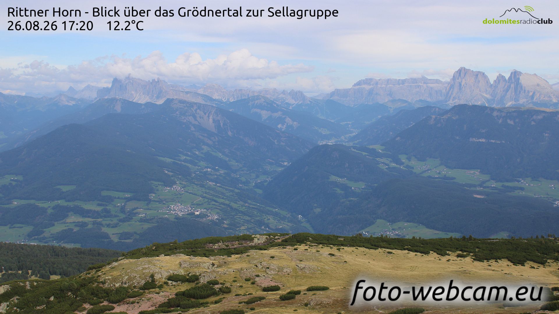 Rittner: Horn - Blick über das Grödnertal zur Sellagruppe