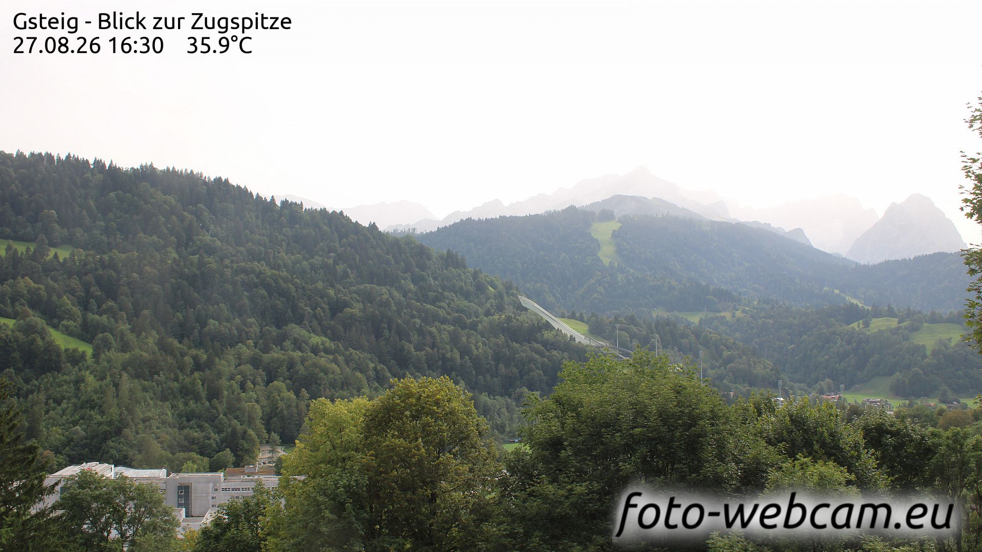 Partenkirchen: Gsteig - Blick zur Zugspitze