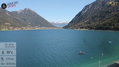 Webcam Pertisau: Achensee towards Achenkirch