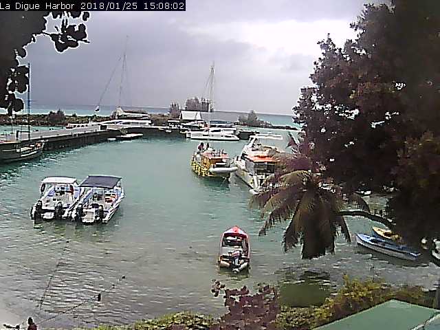 Webcam La Digue - La Passe: Port
