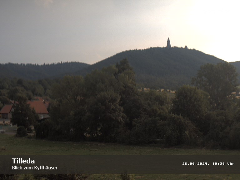Webcam Tilleda: View of the Kyffhäuser