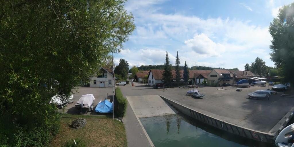 Webcam Faoug: roundshot 360° Panorama Port Faoug