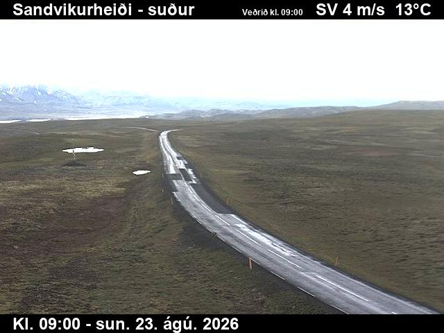 Webcam Sandvikurheiði: Route 85 Southwards