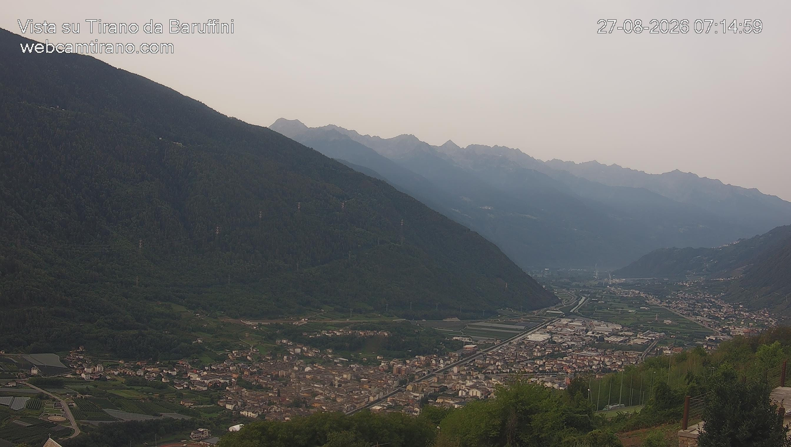 Webcam Baruffini: View onto Tirano