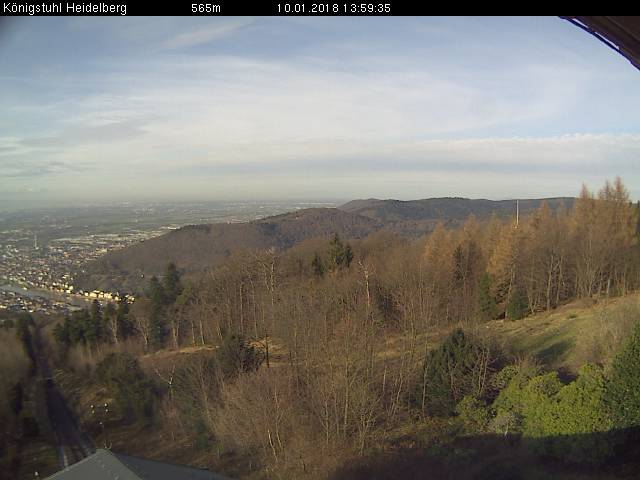 Webcam Königstuhl (Odenwald): View onto Heidelberg