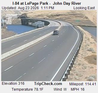 Webcam Wasco, Oregon: I-84 at LePage Park -  John Day River