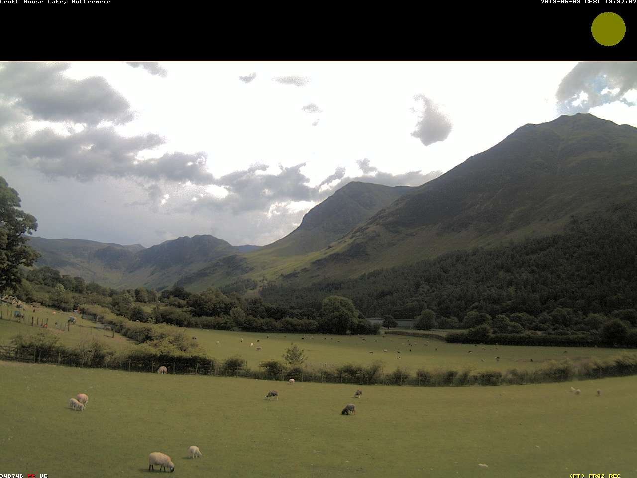 Webcam Buttermere: Buttermere from Croft House Farm Cafe