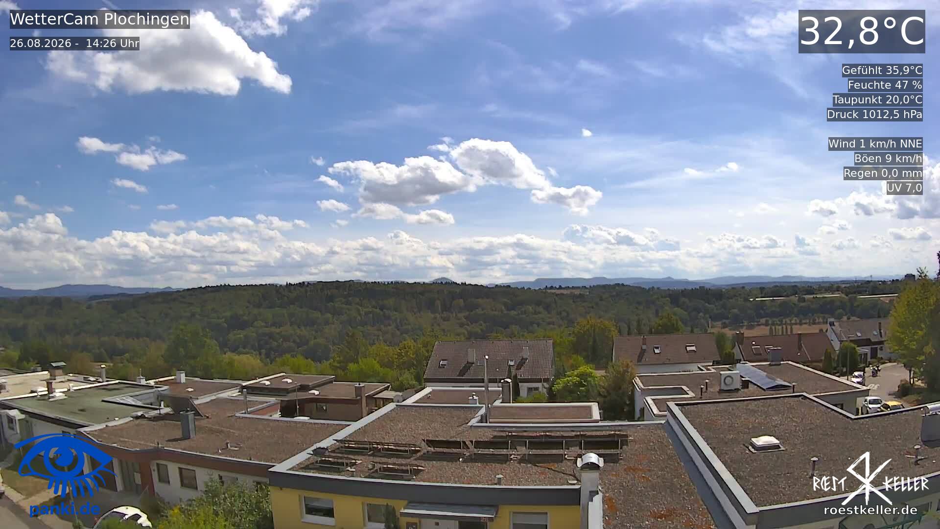 Webcam Plochingen: WeatherCam Plochingen/OT Lettenäcker