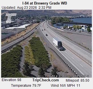 The Dalles: I-84 at Brewery Grade WB